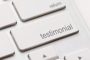Photo: Patient Testimonial button
